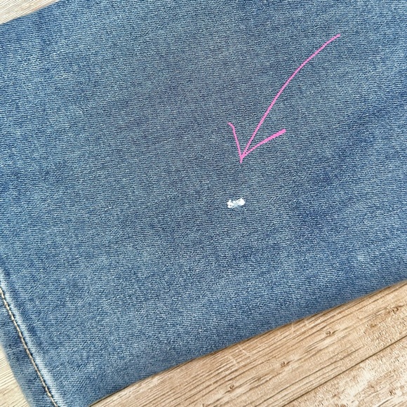 [Flaw Noted] Fidelity Cher Crop High Rise Slim Straight Jeans Size 31 - Picture 12 of 12